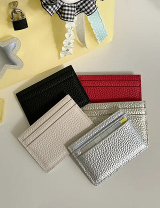 Cowhide card wallet case pocket couple wallet