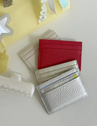Cowhide card wallet case pocket couple wallet