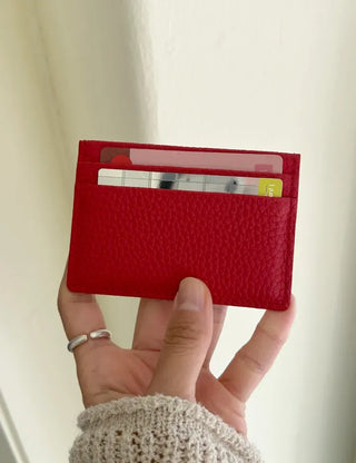 Cowhide card wallet case pocket couple wallet