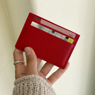Cowhide card wallet case pocket couple wallet