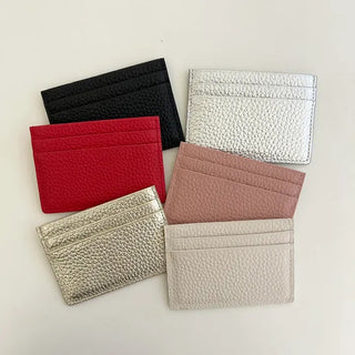 Cowhide card wallet case pocket couple wallet