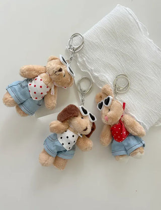Festival Look Rabbit Bear Keyring Keyholder Doll Bag Charm