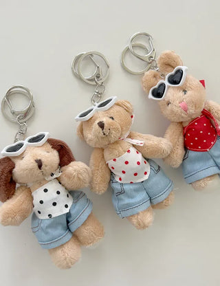 Festival Look Rabbit Bear Keyring Keyholder Doll Bag Charm