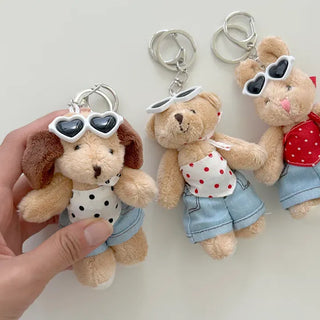 Festival Look Rabbit Bear Keyring Keyholder Doll Bag Charm