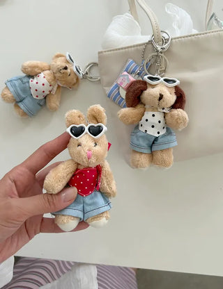 Festival Look Rabbit Bear Keyring Keyholder Doll Bag Charm