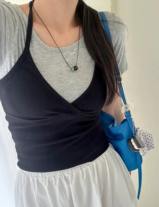 Long gemstone cord necklace, summer, adjustable length
