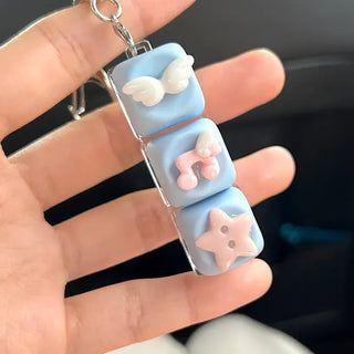 Music keycap keyring button keyholder clicker