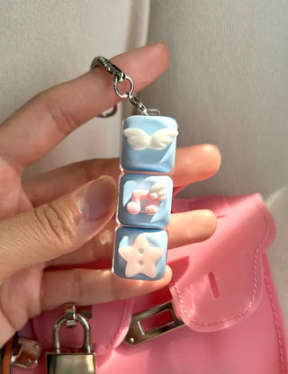 Music keycap keyring button keyholder clicker