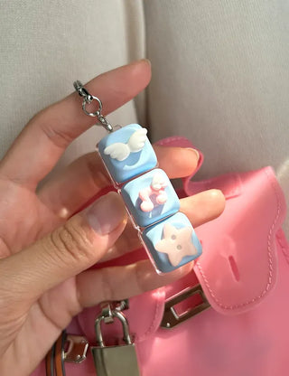 Music keycap keyring button keyholder clicker