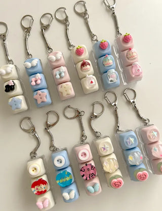 Music keycap keyring button keyholder clicker