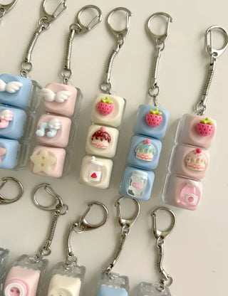 Music keycap keyring button keyholder clicker