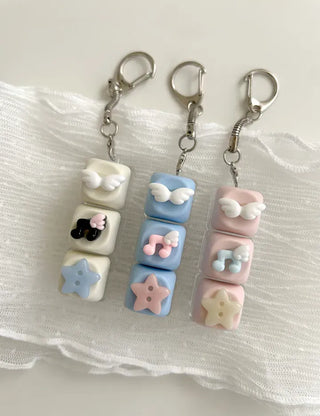 Music keycap keyring button keyholder clicker