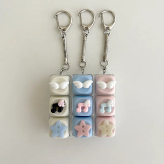 Music keycap keyring button keyholder clicker