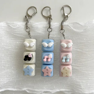 Music keycap keyring button keyholder clicker