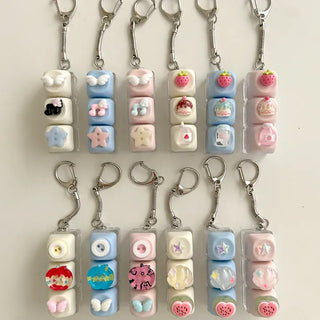 Music keycap keyring button keyholder clicker