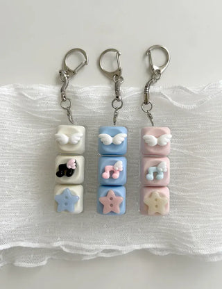 Music keycap keyring button keyholder clicker