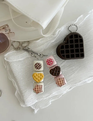 Cookie Heart Clicker Keyring Keycap Keyholder