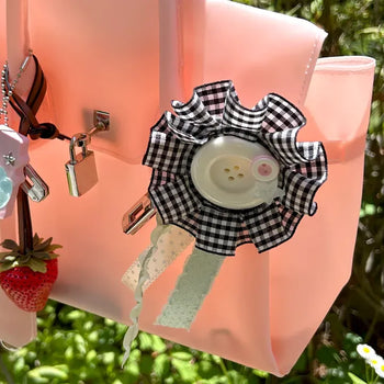 Button rosette brooch keyring jelly bag decorating