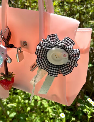 Button rosette brooch keyring jelly bag decorating