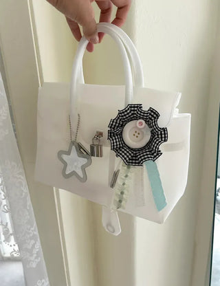 Button rosette brooch keyring jelly bag decorating