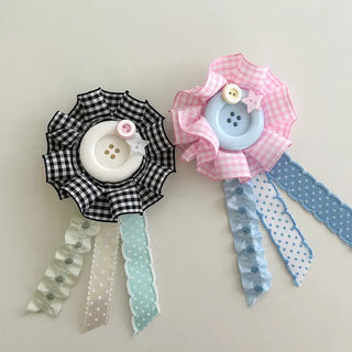 Button rosette brooch keyring jelly bag decorating