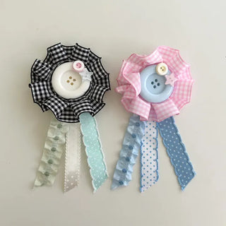 Button rosette brooch keyring jelly bag decorating