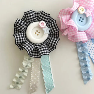 Button rosette brooch keyring jelly bag decorating