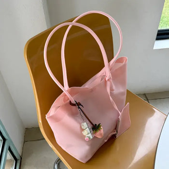 Card wallet set, jelly bag, peddler shoulder bag, PVC bag, waterproof