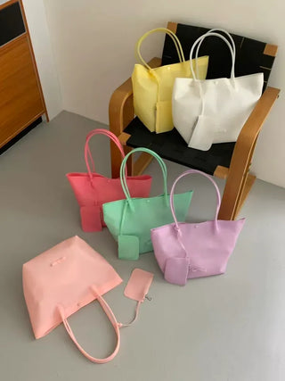 Card wallet set, jelly bag, peddler shoulder bag, PVC bag, waterproof