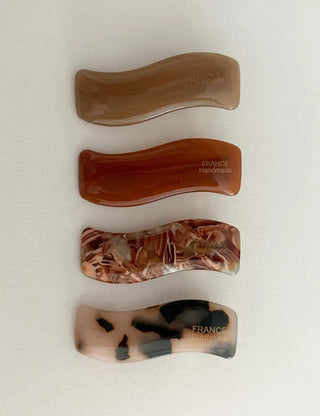 Wavy Marble Cellulose Mini Claw Hairpin