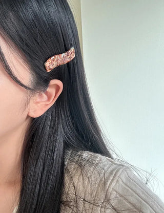 Wavy Marble Cellulose Mini Claw Hairpin