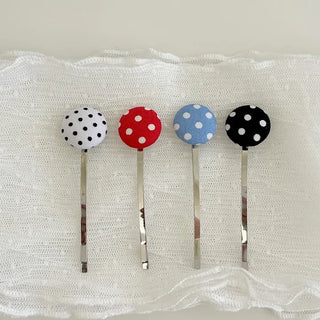 1+1 Polka Dot Button Bobby Pin Mini Side Hair Pin
