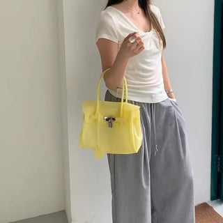 Chain jelly bag, tote bag, crossbody PVC bag, summer