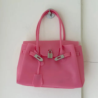 Chain jelly bag, tote bag, crossbody PVC bag, summer