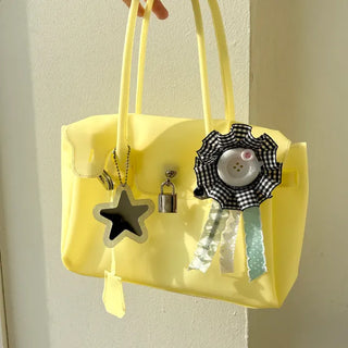 Chain jelly bag, tote bag, crossbody PVC bag, summer