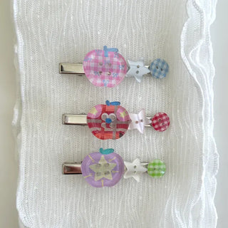 Apple hair clip button side hair mini claw clip