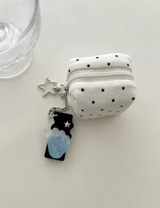 Square can opener keyring wing flower button keychain