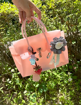 Square can opener keyring wing flower button keychain