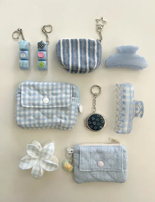 Checkered Star Tomato Keycap Button Keyring Click