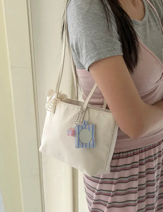 Skinny Nylon Shoulder Bag Leather Strap Mini Bag Daily