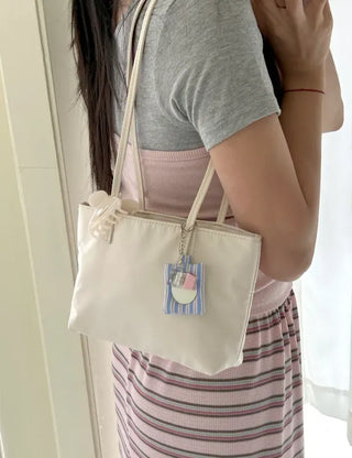 Skinny Nylon Shoulder Bag Leather Strap Mini Bag Daily