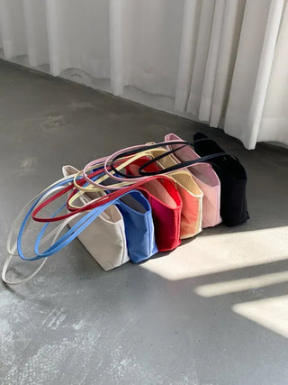 Skinny Nylon Shoulder Bag Leather Strap Mini Bag Daily
