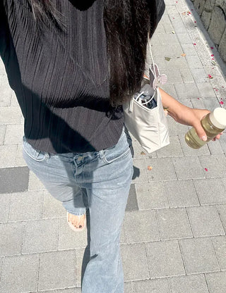 Skinny Nylon Shoulder Bag Leather Strap Mini Bag Daily