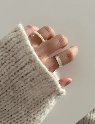 Surgical Steel Piece Bold Cubic Sanded Starlight Fashion Ring
