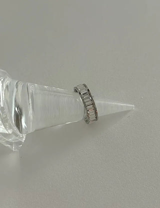 Surgical Steel Piece Bold Cubic Sanded Starlight Fashion Ring