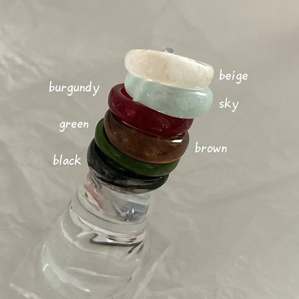 Autumn Jade Ring Formica Bold Marble Ring