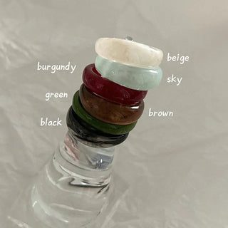 Autumn Jade Ring Formica Bold Marble Ring