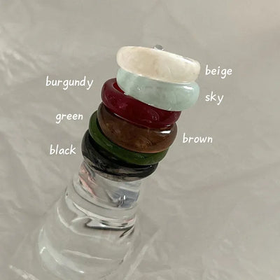 Autumn Jade Ring Formica Bold Marble Ring