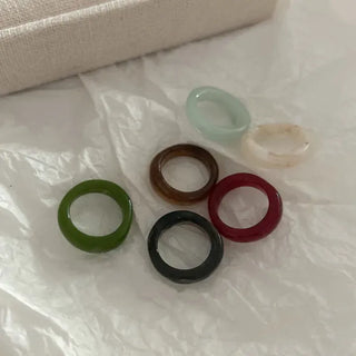 Autumn Jade Ring Formica Bold Marble Ring