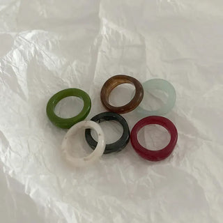 Autumn Jade Ring Formica Bold Marble Ring